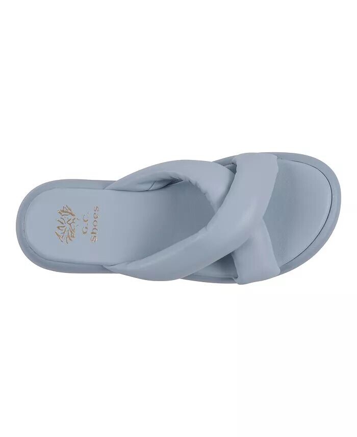 Женские сандалии Nalani Crisscross Slide Flat GC Shoes, синий — фото 4