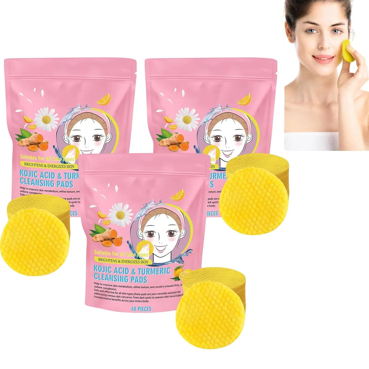 Сыворотка — Очищающие пэды с куркумой и койевой кислотой Generisch, Yellow