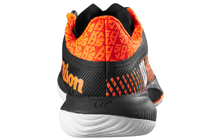 Кроссовки Wilson Kaos Swift Tennis Shoes Men Low-top Black/orange, черный/белый — фото 4