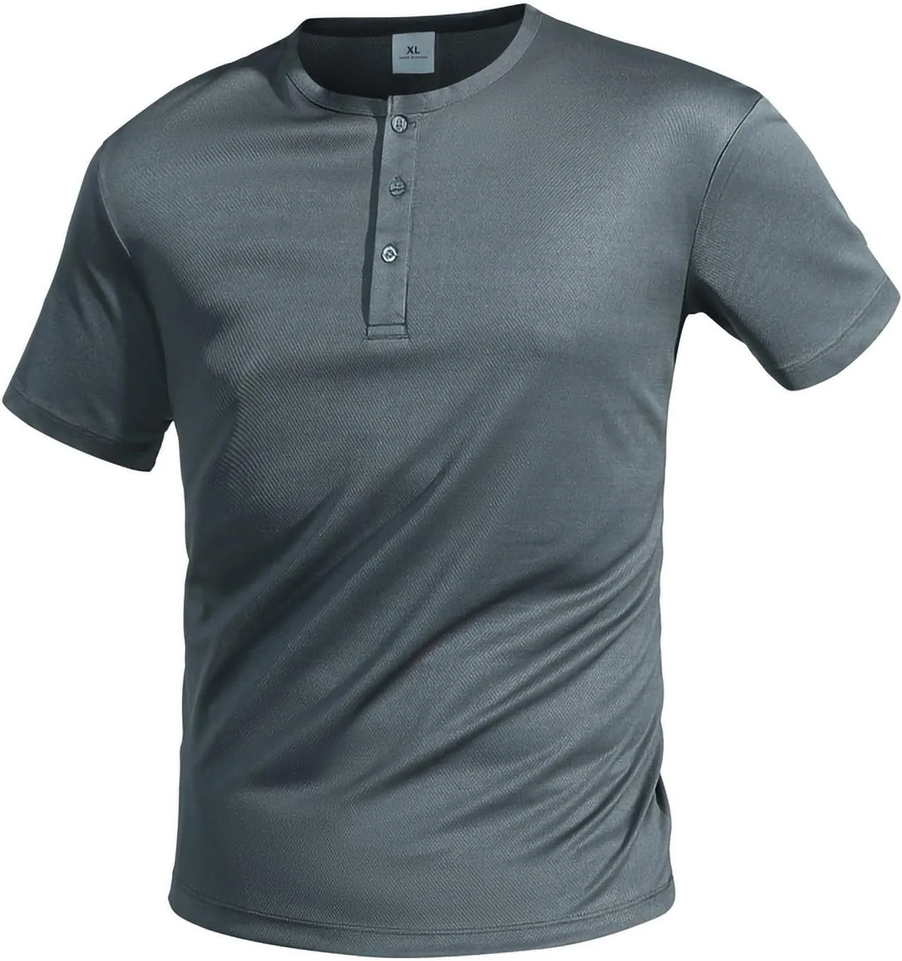 Мужская футболка Henley Slim Fit для тренировок — фото 4