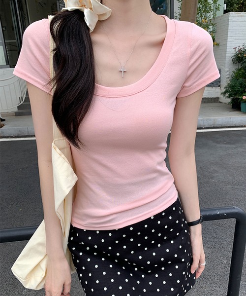 

Футболка, базовый крой 2ly2, светло-розовый