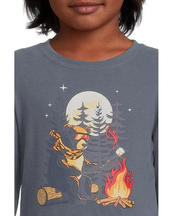 Футболка Appaman Kids Bear Camping Graphic Long Sleeve Tee (Toddler/Little Kid/Big Kid), Denim Blue — фото 3