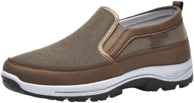 

Мужские слипоны больших размеров, удобные нескользящие повседневные дышащие кроссовки для активного отдыха на улице Azttoztto, Brownness