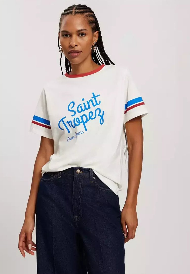 

Футболка с принтом Cross Jeans, белый