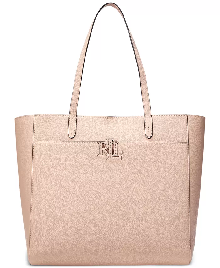 

Сумка-тоут Cameryn Extra-Large из шагренированной кожи Lauren Ralph Lauren, розовый