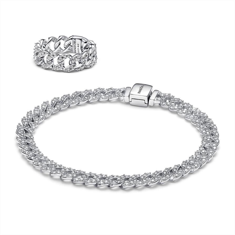 

Ювелирный набор Timeless Pave Cuban Jewelry Set Pandora, покрытие - золото