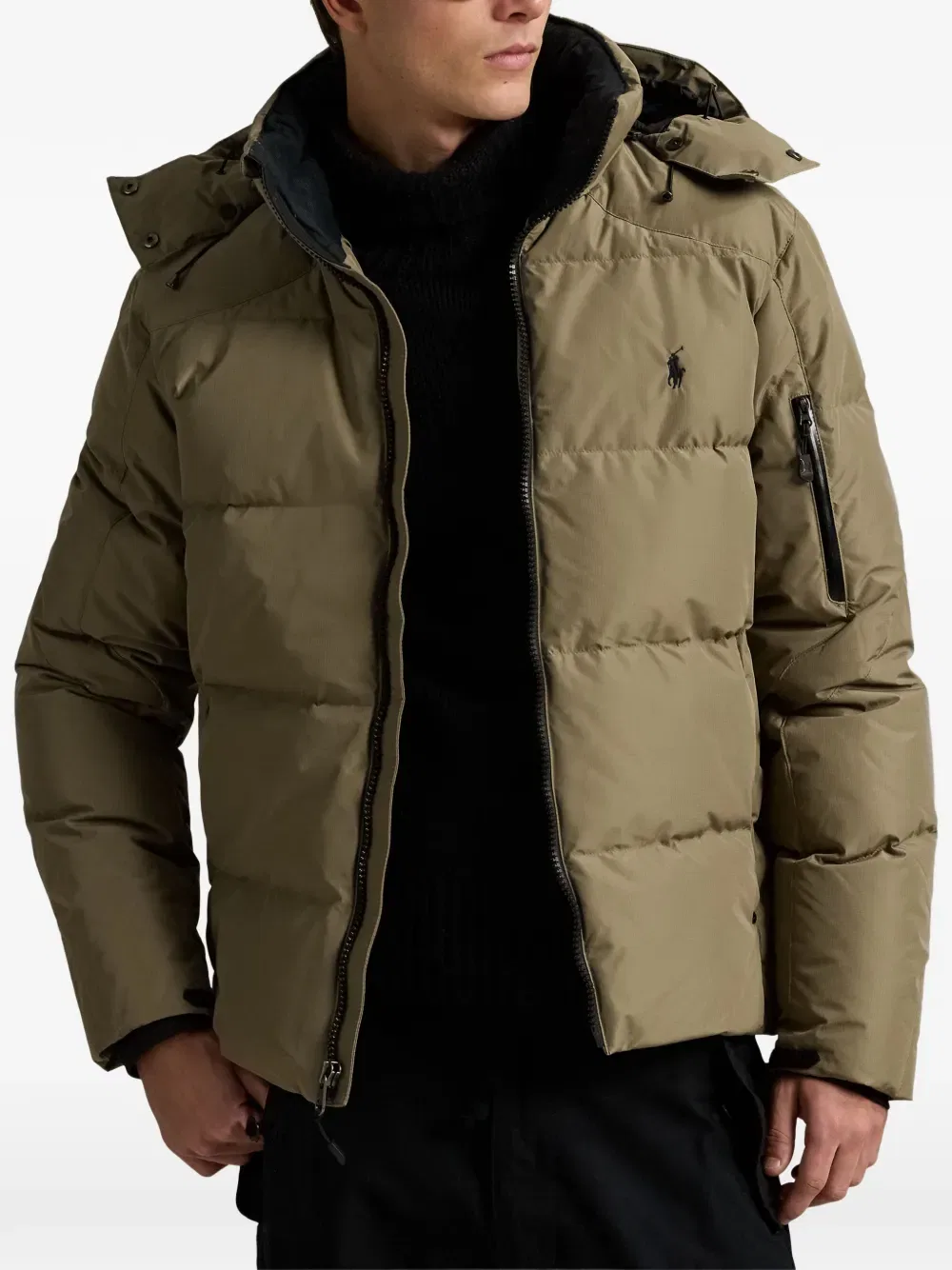Куртка с капюшоном и логотипом Polo Ralph Lauren, нейтральный — фото 3