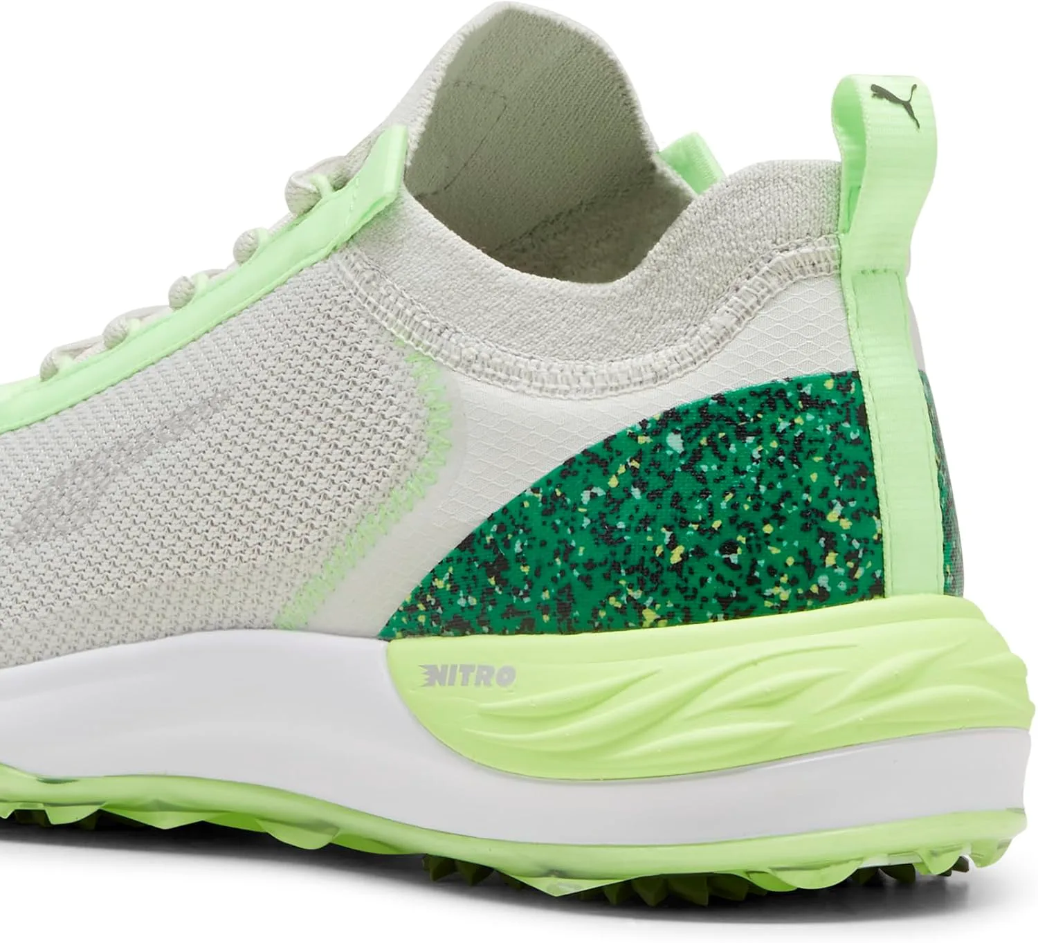 Мужские кроссовки для гольфа PUMA Phantomcat Nitro - белые, серый/зеленый — фото 4