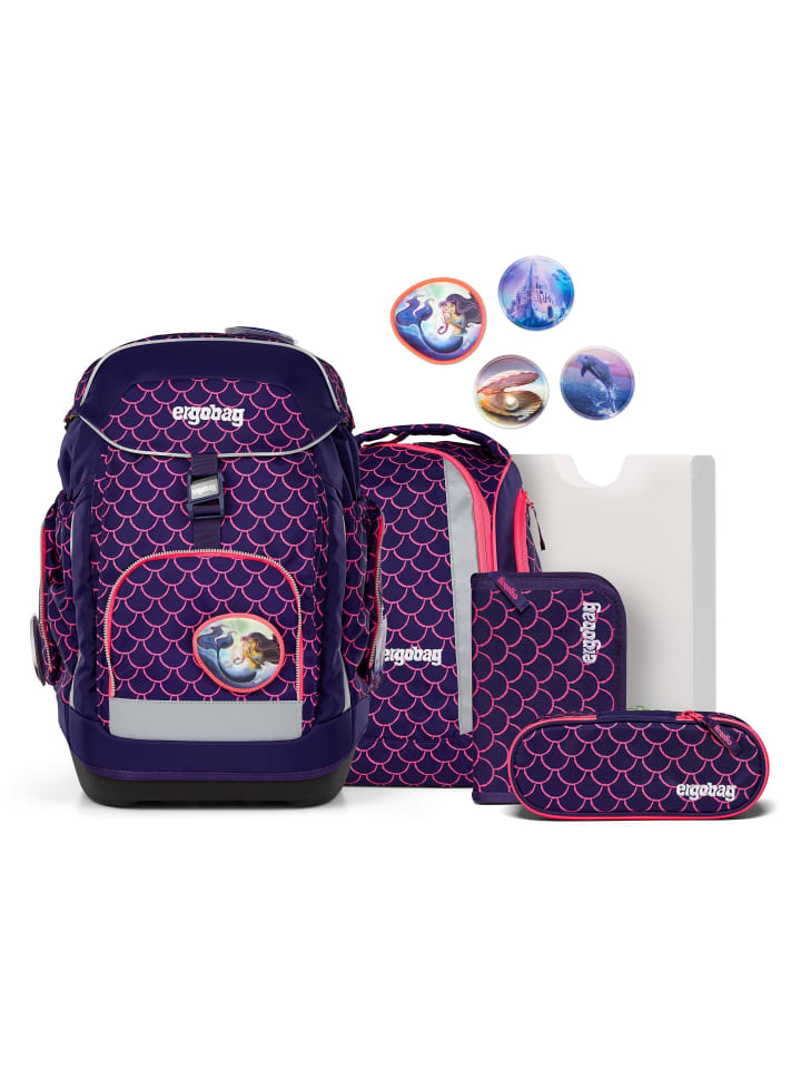 

Ergobag Большой школьный рюкзак в виде медведя-ныряльщика в перламутровой расцветке