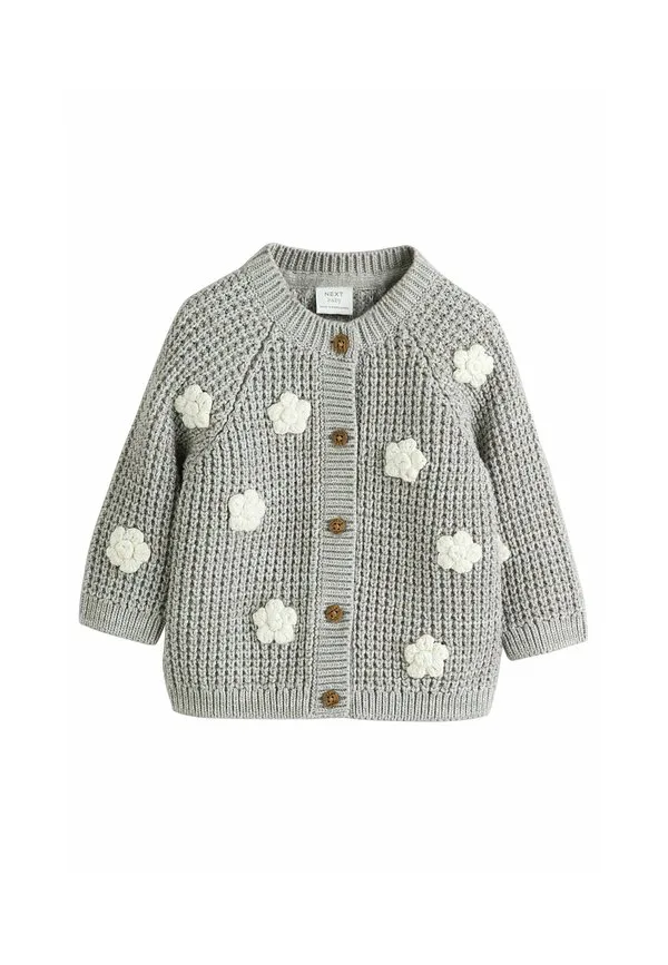 Кардиган прямого кроя Next, Grey Crochet Flowers