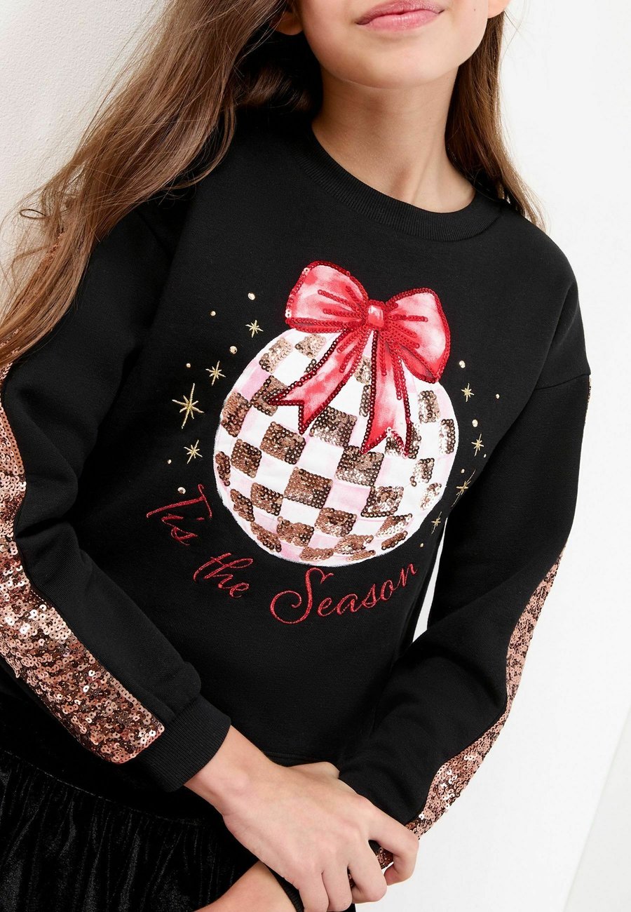 Толстовка Lipsy LOOSE CREW NECK , Black Sparkle Season/Black — фото 3