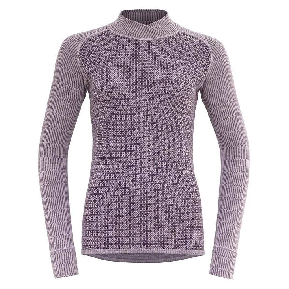 

Лонгслив DEVOLD OF NORWAY Kvitegga Merino 230 Cross Neck, серый