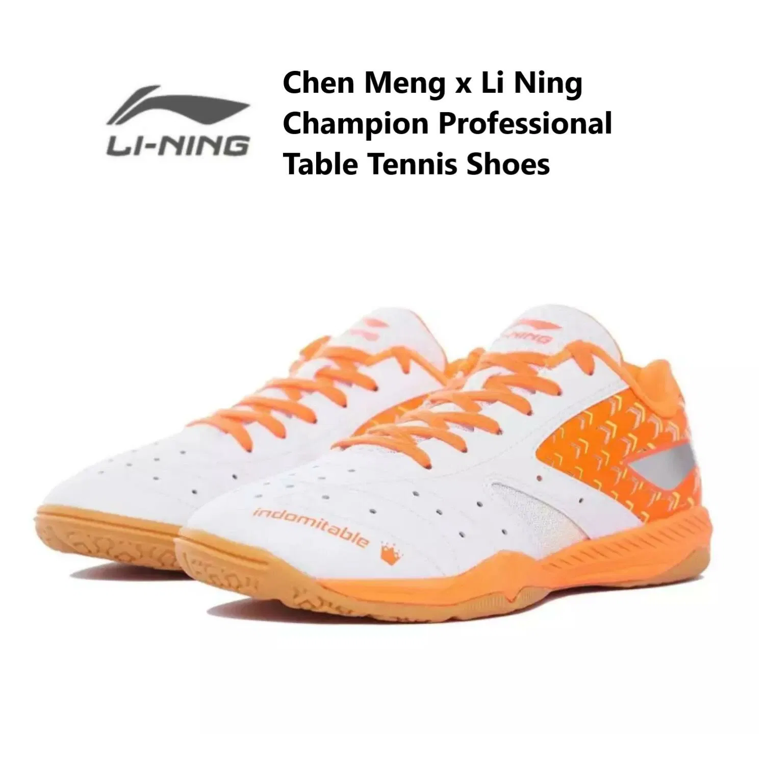 Кроссовки для настольного тенниса «Champion Professional» от Li-Ning, White/Black Orange