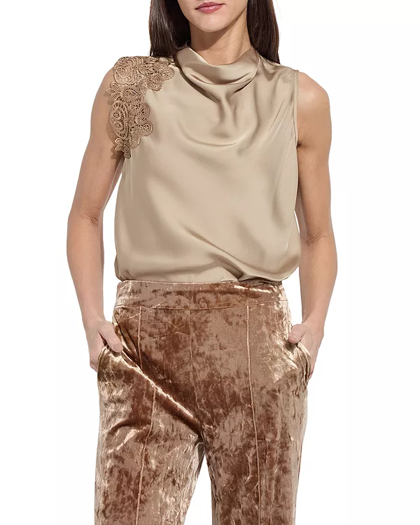 

Топ Тереза с гипюровой кружевной отделкой Lyssé, бежевый