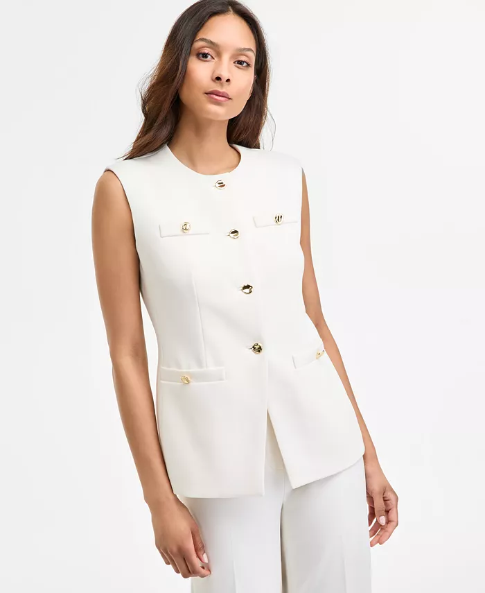 

Женский жилет на четырех пуговицах Anne Klein, белый