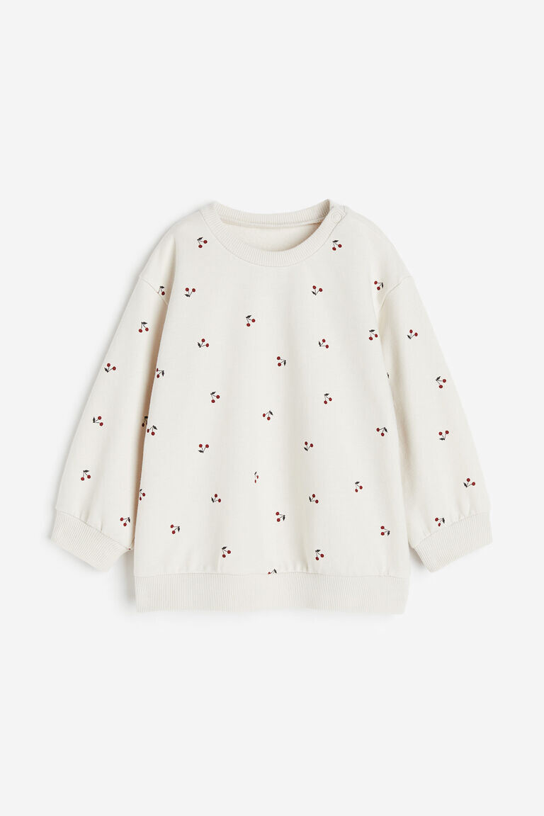 

Хлопковая толстовка H&M, белый