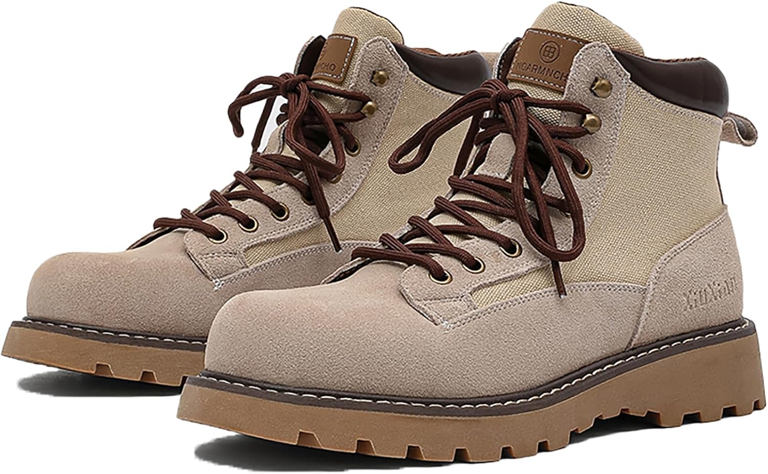 

Мужские замшевые ботинки на шнуровке, классический округлый носок, удобные, с противоскользящей платформой, низкий каблук, ботинки-чукка для боя, повседневные, для вождения, мотоцикла, нарядные ботильоны Wvbvlo, хаки