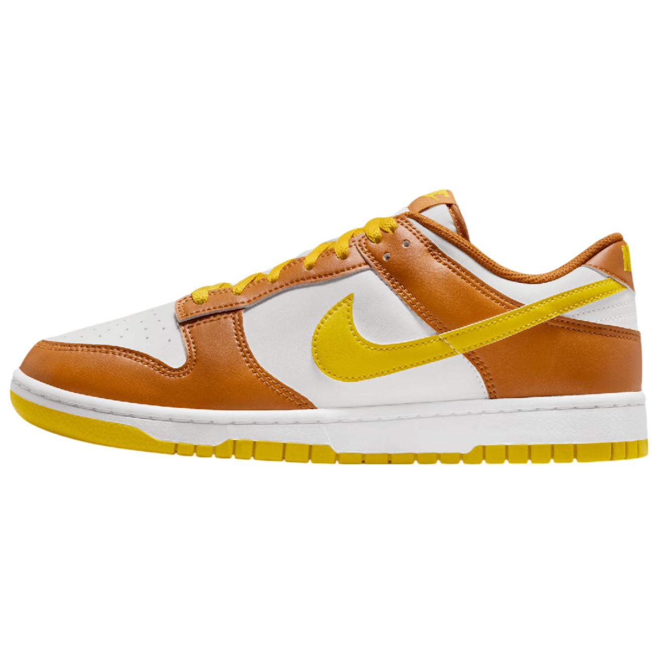 

Nike Кроссовки для скейтбординга Dunk Slip с защитой от скольжения и истиранию, низкие, мужские, белые, желтые