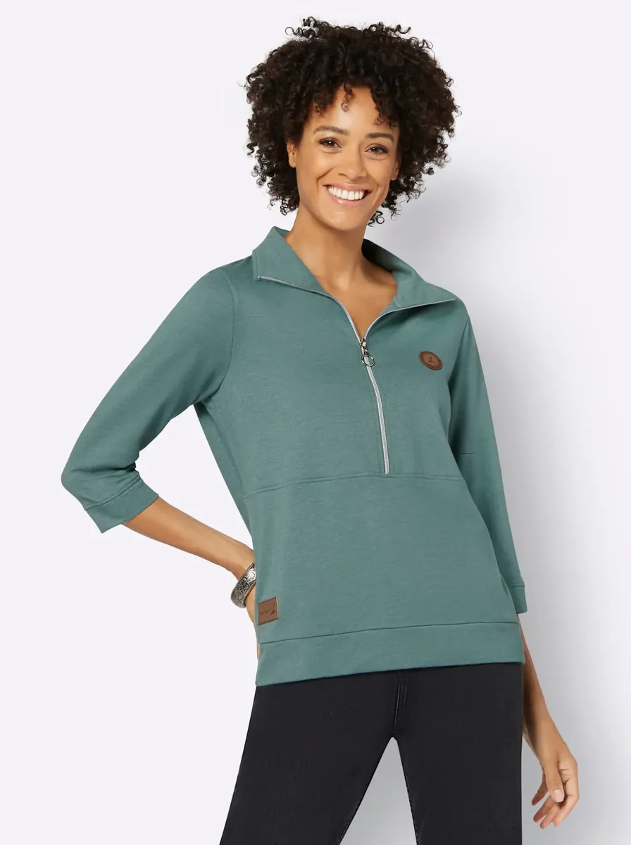 

Рубашка с воротником стойкой в ​​стиле casual Looks "Shirt", цвет Jade