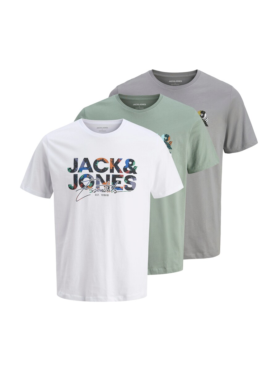 

Футболка JACK & JONES JACK & JONES JJGEPLAS, Grey/Pastel green/White