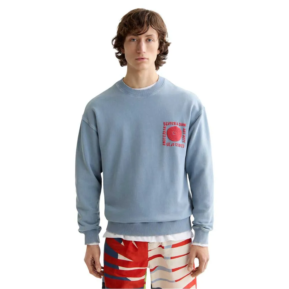 

Толстовка Scotch & Soda Relaxed Fit Washed Artwork, серый