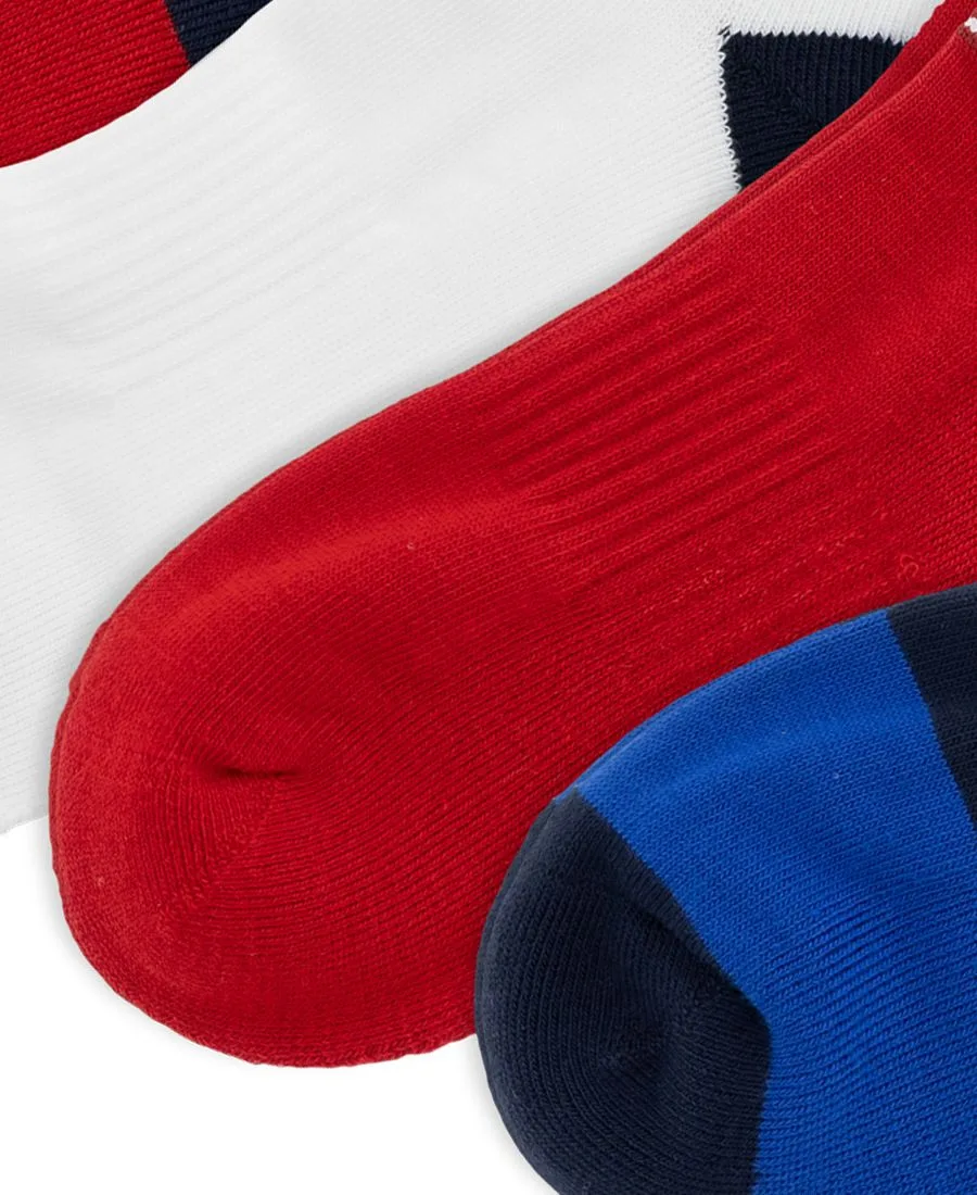 Мужские носки USA Stadium Quarter Socks, 6 пар Polo Ralph Lauren, темно-синий/белый/красный — фото 3