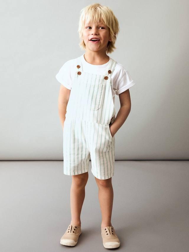 

Детские комбинезоны с лимонным полосатым принтом Mango, Green