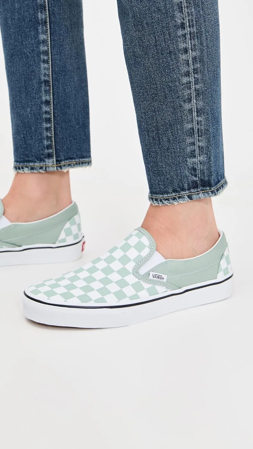 Кроссовки Vans Half Cab, спортивная обувь унисекс для взрослых, для скейтбординга, Checkerboard Grey Olive Green — фото 2