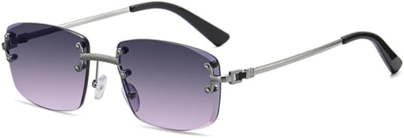 

Солнцезащитные очки LVTFCO без оправы, квадратной формы, для мужчин и женщин, защита от УФ-излучения UV400, небольшой градиент, без оправы, популярные металлические очки, 10