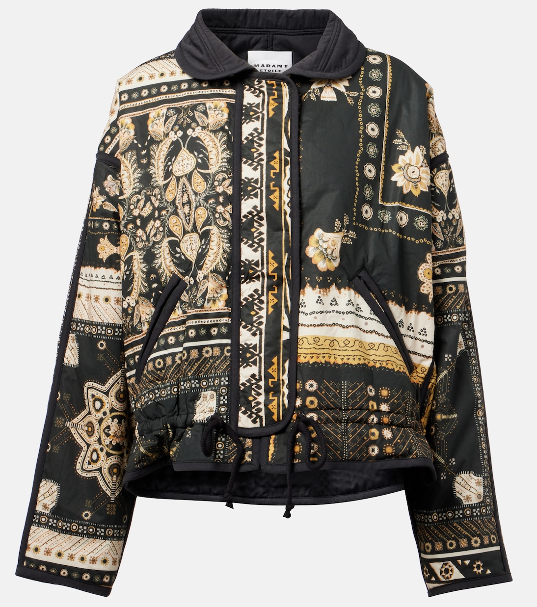 

Бомбер Granger из хлопка с принтом Marant Etoile, Black / Ochre