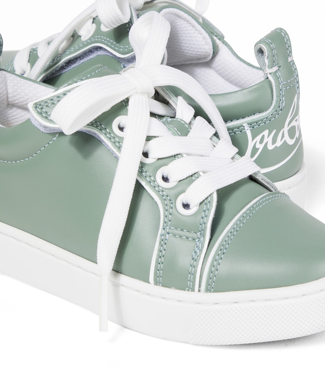 Кожаные кеды Funnyto Christian Louboutin Kids, Manuka/Bianco — фото 4