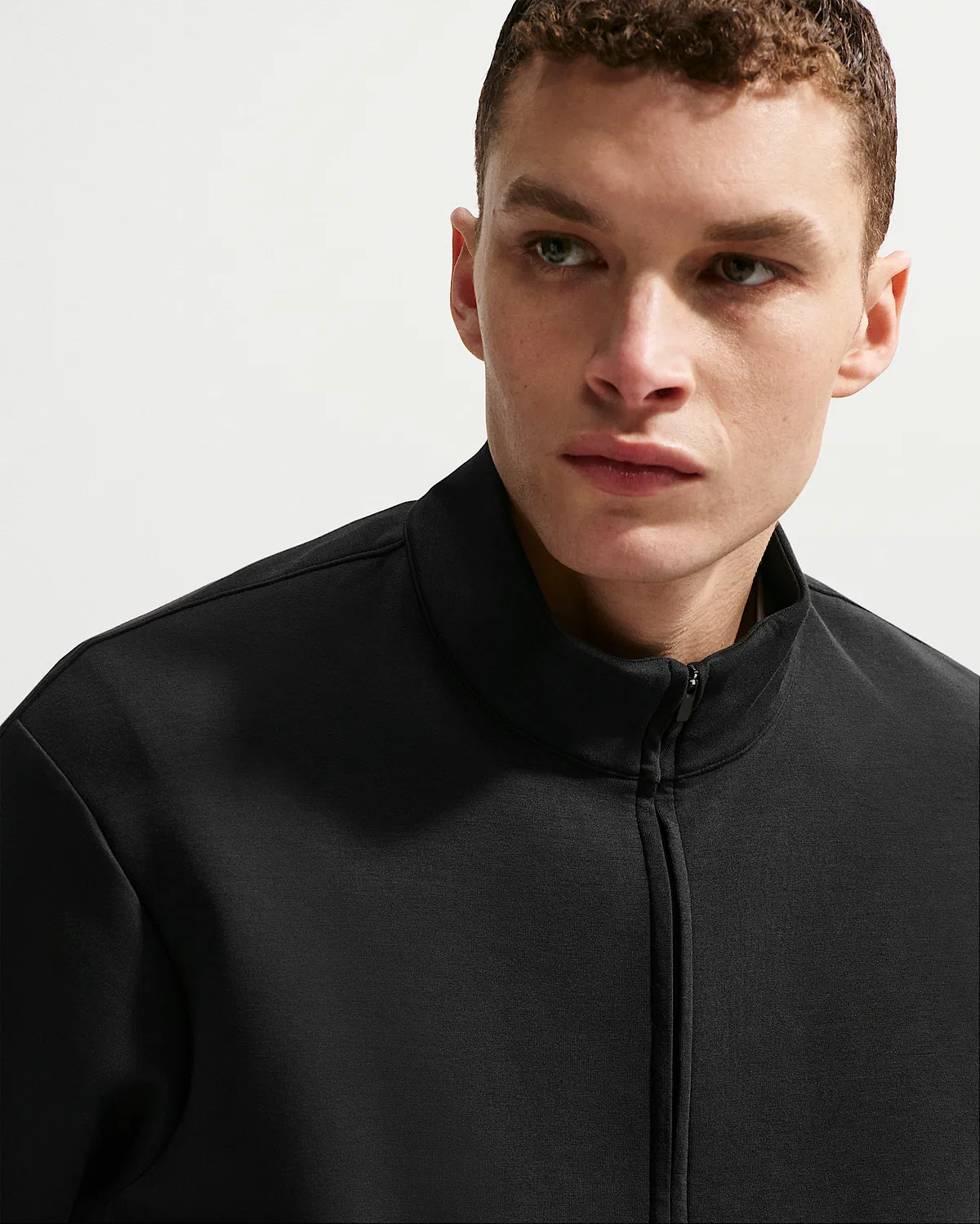 Мужская футболка с половинной молнией Nike 24.7 ImpossiblySoft Dri-FIT, Black/Dark Smoke Grey — фото 3