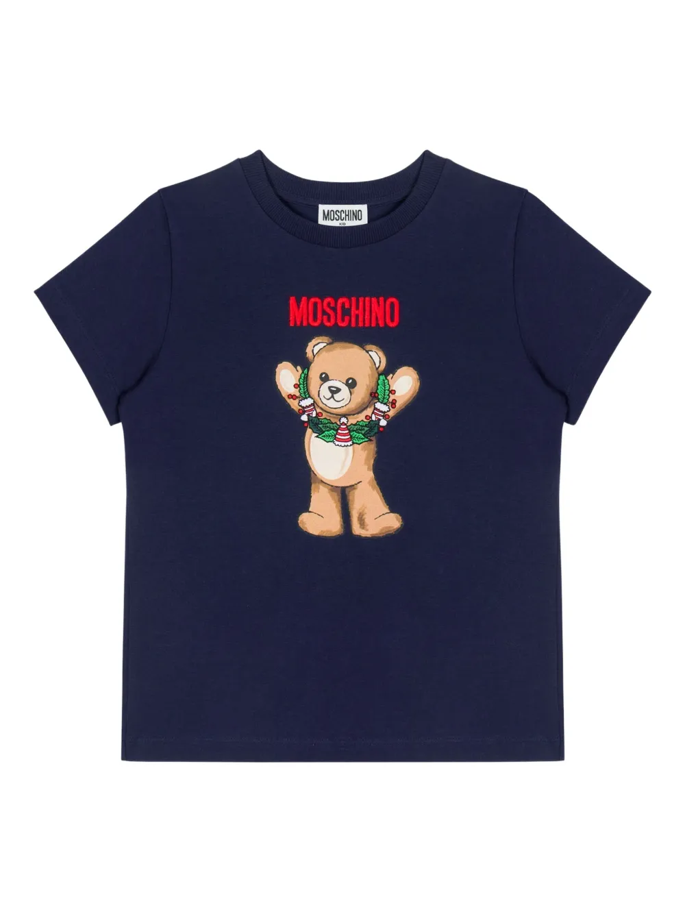 

Футболка с принтом Moschino Kids, синий