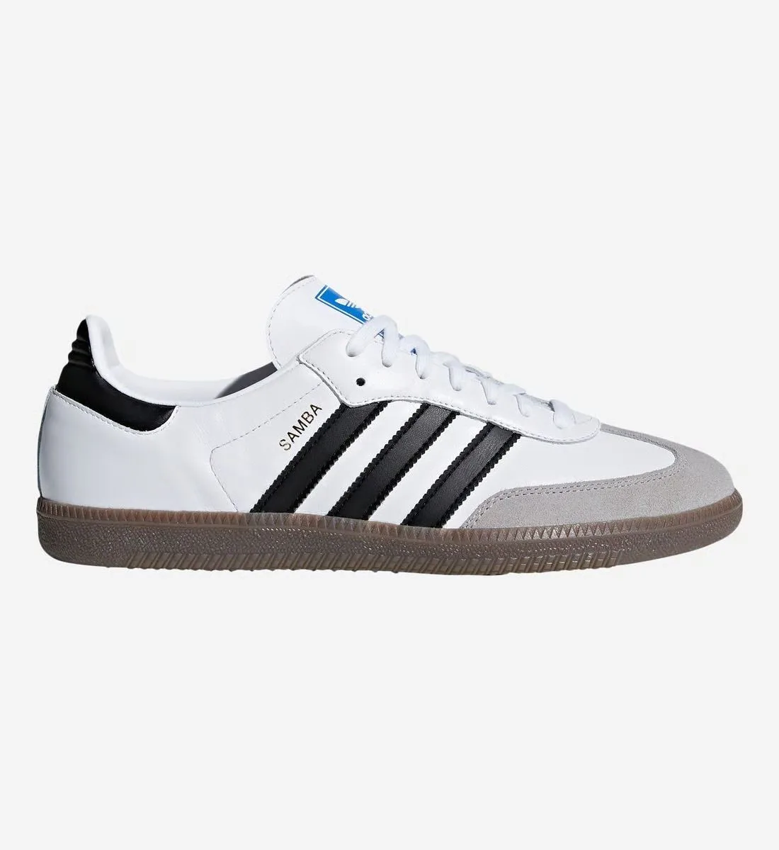 Низкие кеды Samba OG из кожи Adidas Originals, белый