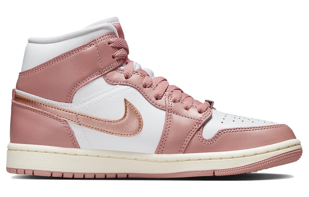 Кроссовки Jordan Air Jordan 1 Basketball Women, розовый/белый — фото 2