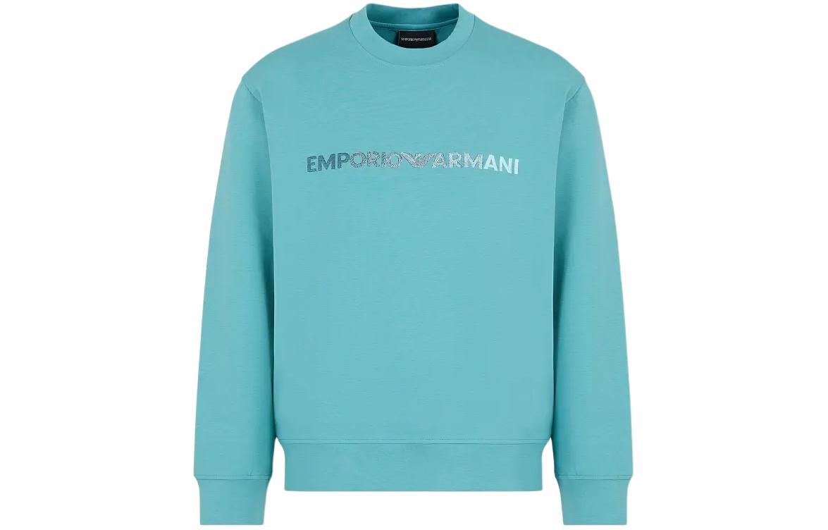 Emporio Armani Мужская толстовка SS24, сине-зеленая — фото 3