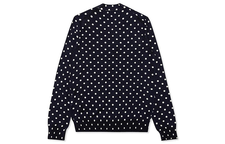 Кардиган COMME des GARCONS PLAY Polka Dot Cardigan Black Emblem 'Navy' AZ-N038-051-2, темно-синий — фото 2