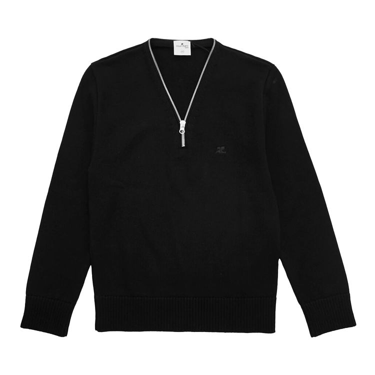 

Свитер Courrèges Zipped Wool Sweater 'Black', черный