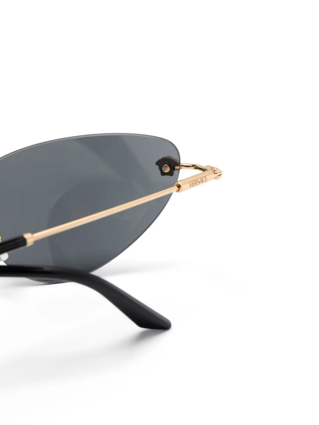 Солнцезащитные очки Versace Eyewear в геометрической оправе, золотой — фото 3