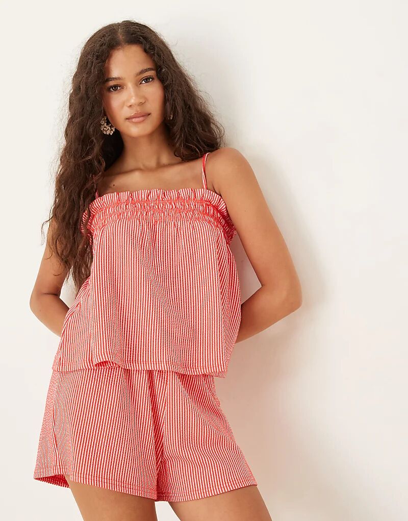 

Gina Tricot Фактурный топ-майка в красную полоску