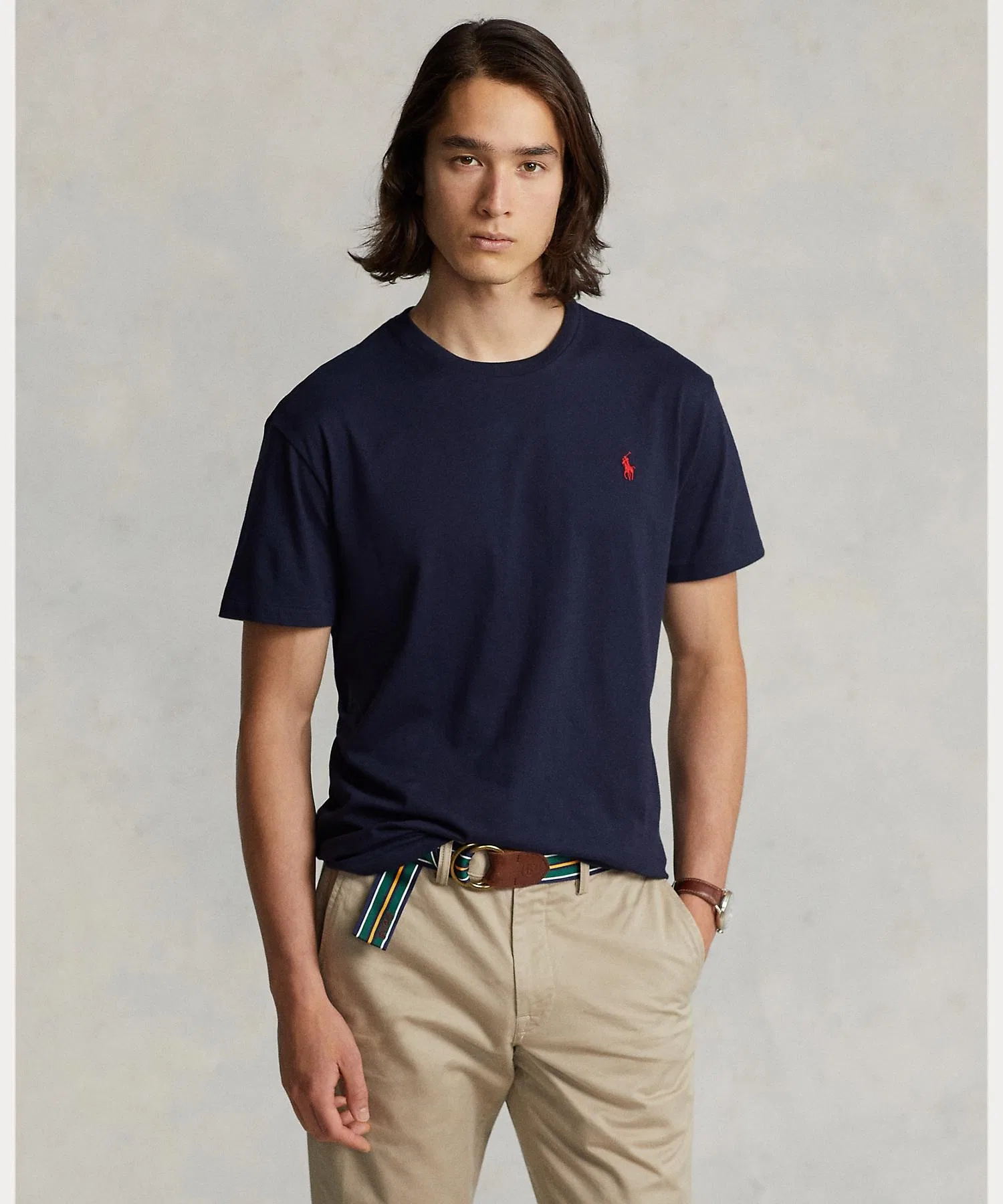 Мужская футболка POLO RALPH LAUREN Custom Slim Fit с вышивкой