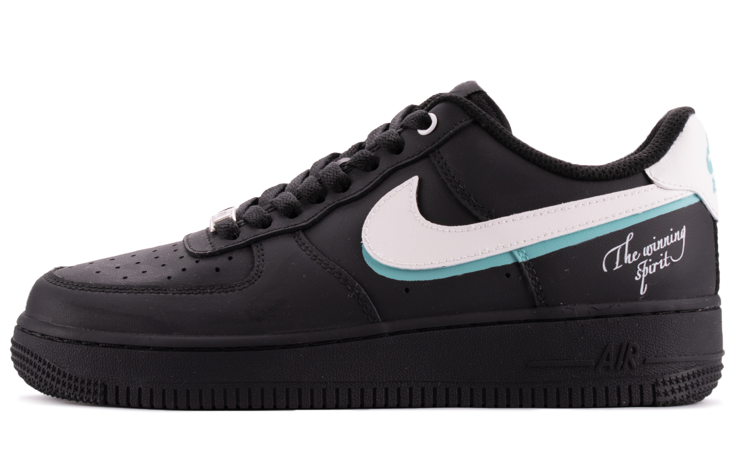 

Кроссовки для скейтбординга Air Force 1 женские низкие, черный/белый/синий Nike