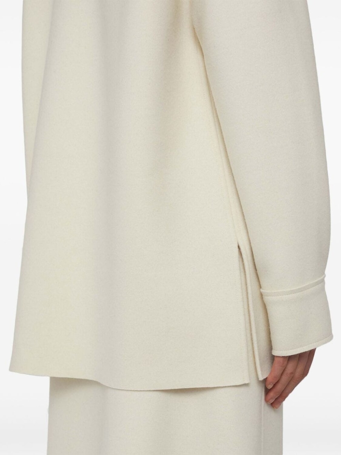 Jil Sander шерстяной топ с высоким воротником, белый — фото 4