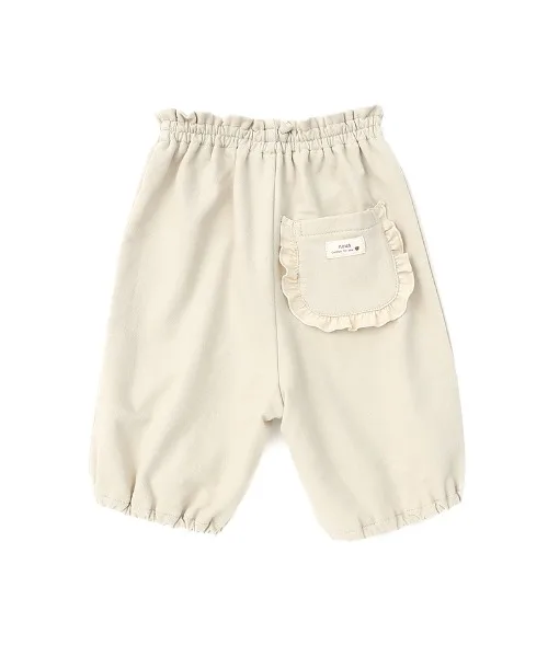 Детские штаны с резинкой и сборками n.o.u.s Gather Half Pant бежевые — фото 4