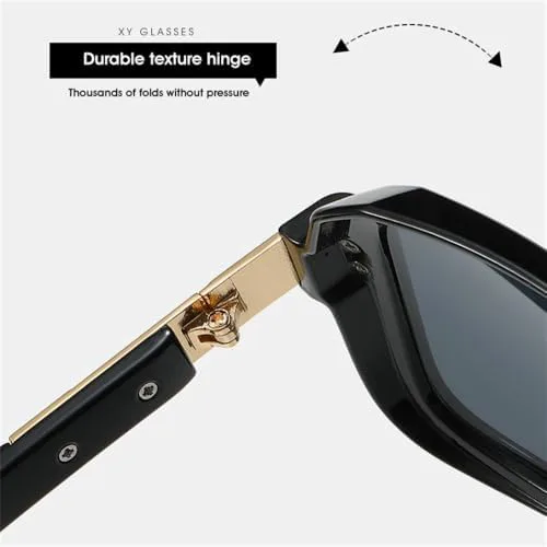 

Солнцезащитные очки прямоугольной формы 2027 года для мужчин и женщин, градиентные линзы, поликарбонатная оправа, золотистая оправа, защита от солнца UV400 MTZJH, C1