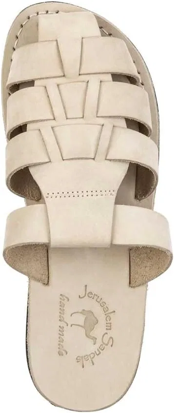 Сандалии из натуральной кожи Michael Slide, белый нубук Jerusalem Sandals — фото 3
