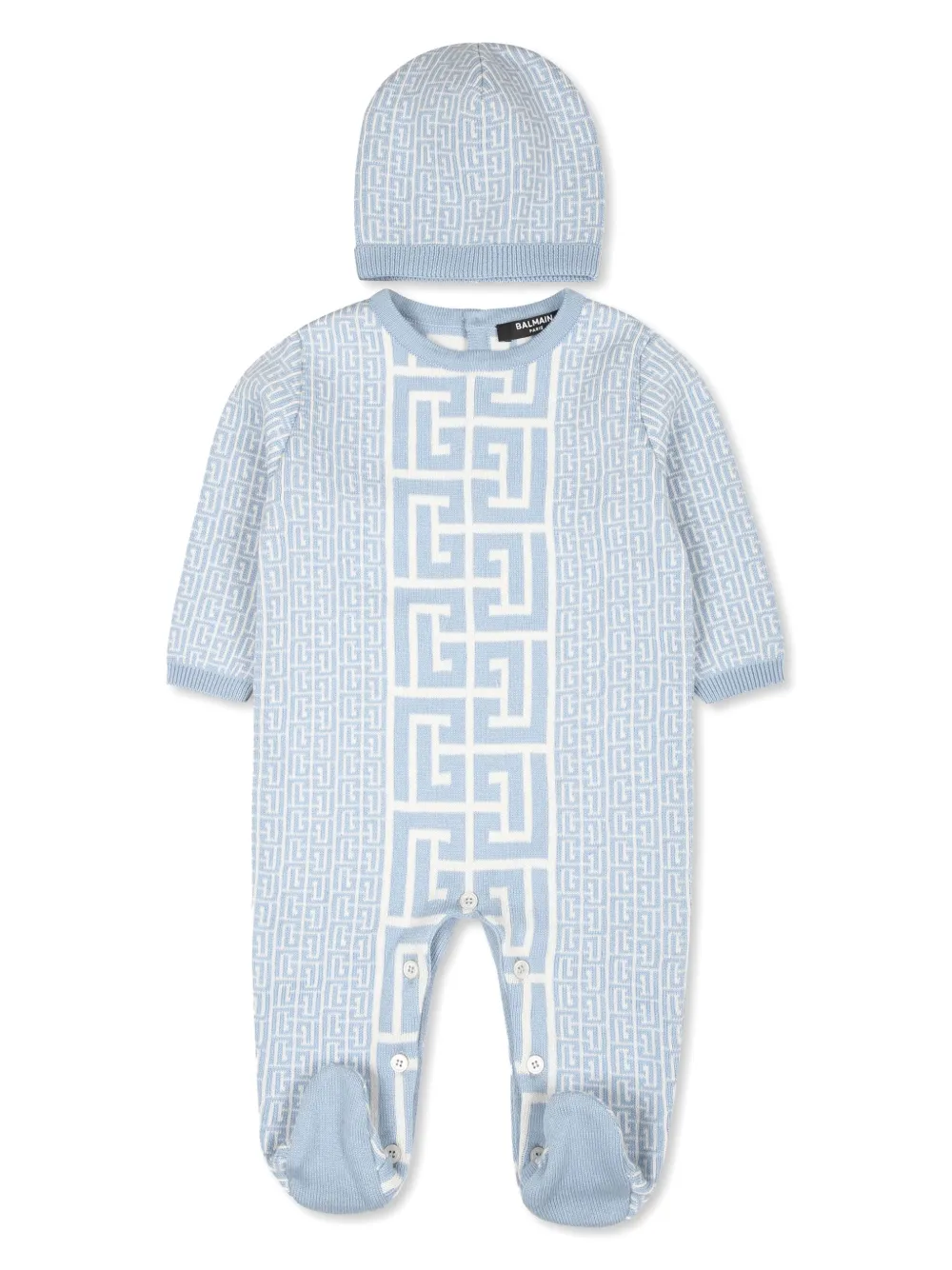 

Комплект для новорожденного с монограммой Balmain Kids, синий