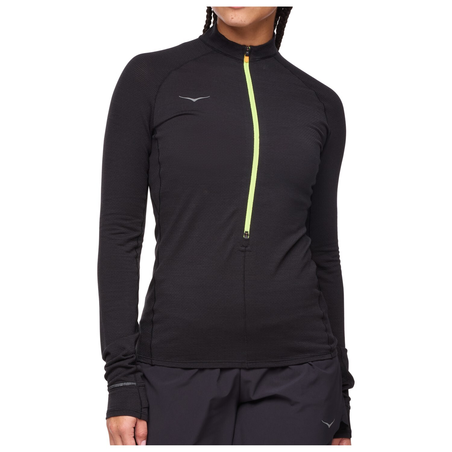 

Футболка для бега Hoka BaseZip Long Sleeve, черный