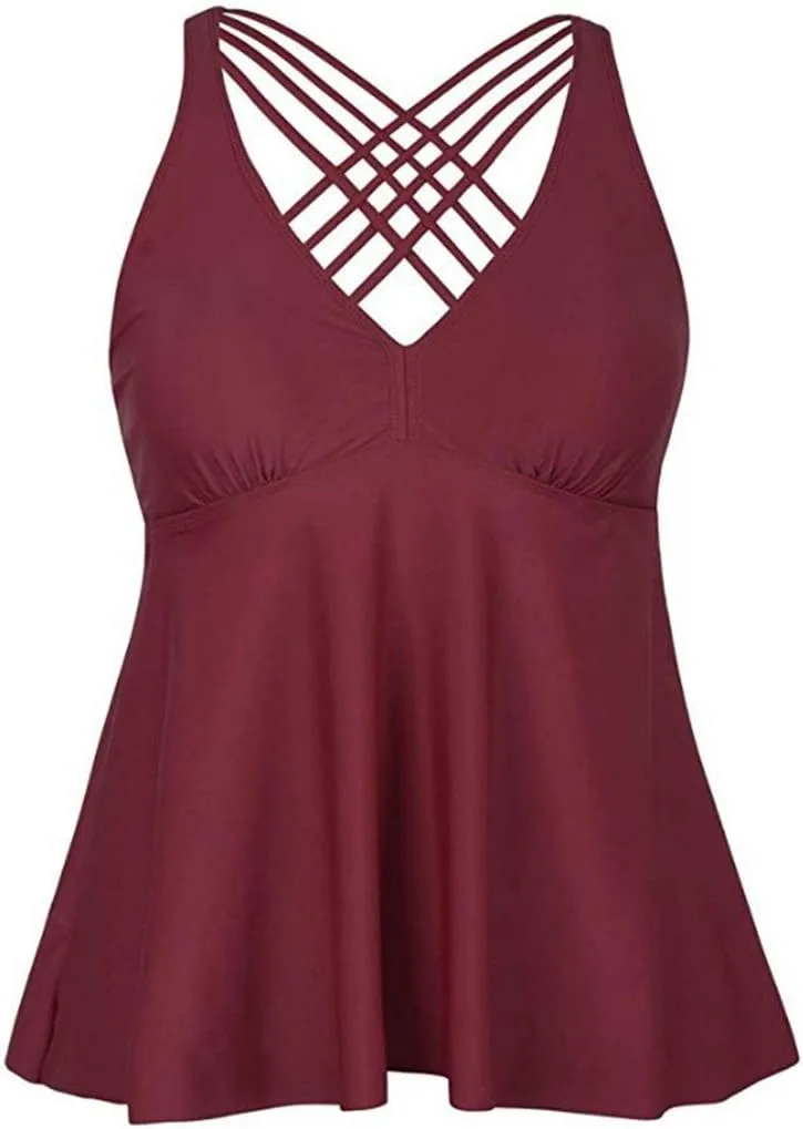 

Женский топ-танкини YiZYiF с запахом и струящимся платьем