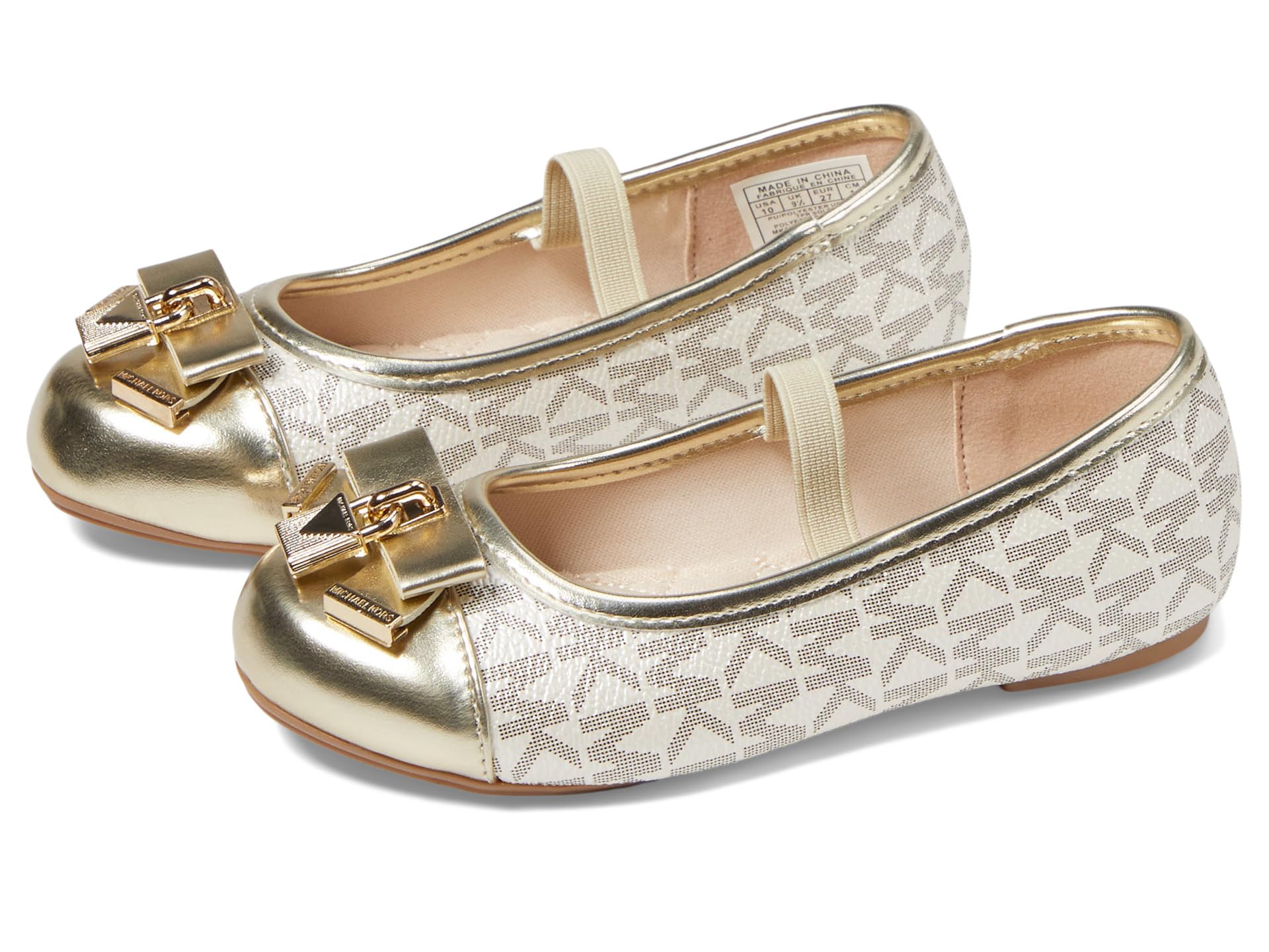 Туфли MICHAEL Michael Kors Kids Kenya Lock, цвет Pale Gold